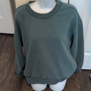 Lands' End Women's Classic Green Crew Neck Sweater